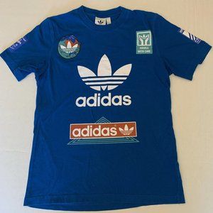 Adidias size small blue short sleeve shirt